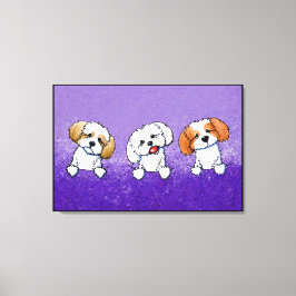 Lienzo KiniArt Shih Tzu Trio