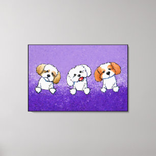 Lienzo KiniArt Shih Tzu Trio