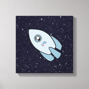 Lienzo KiniArt Space Rocket Dog Westie