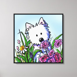 Lienzo KiniArt Westie Dog Garden Helper