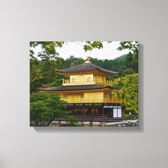 Lienzo Kinkaku-ju (Pabellón de Oro), Kioto (Anverso)