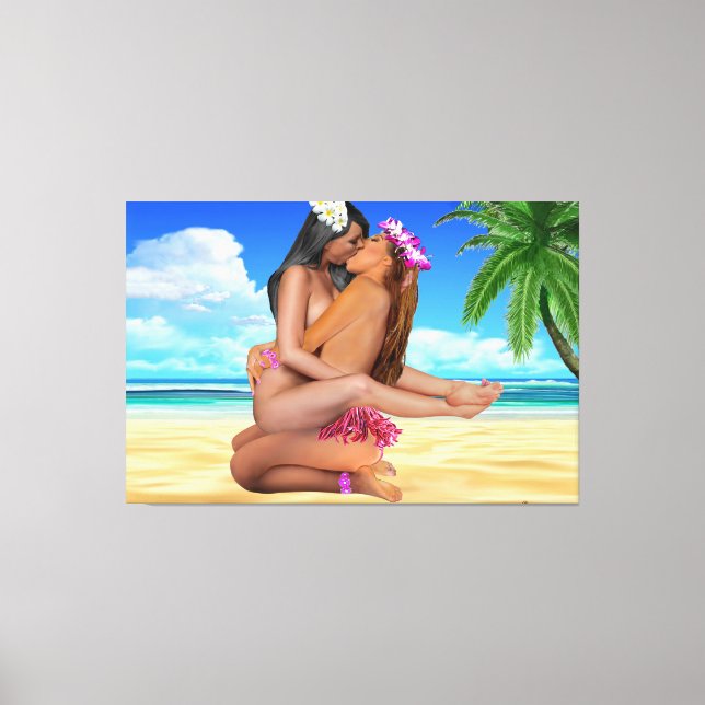 LIENZO KISS WRESTLING (Anverso)