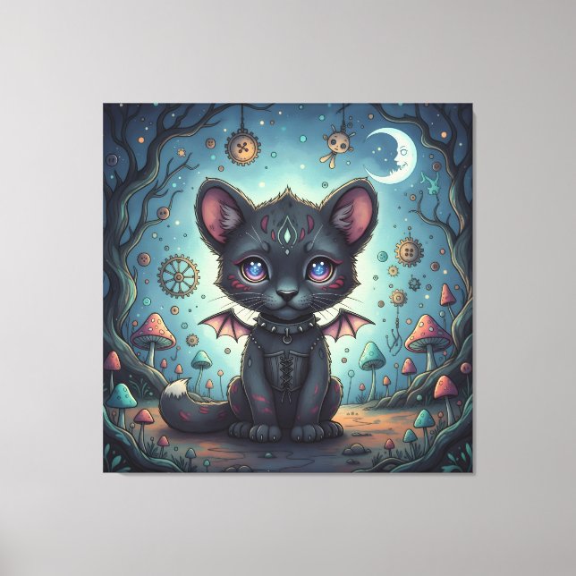 Lienzo Kit de bebé de fantasía gótica Bat (Anverso)