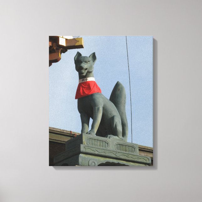 Lienzo Kitsune キ ツ ネ (Fox) con Jewel en Boca (Anverso)