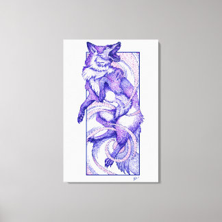 Lienzo Kitsune Dotwork