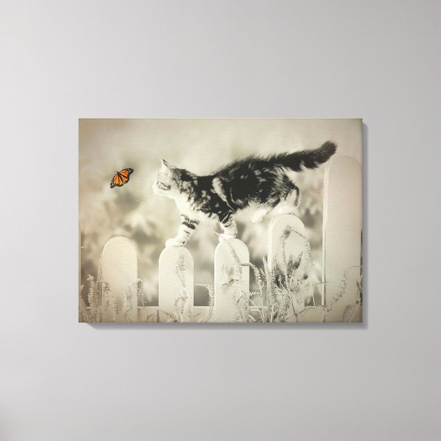 Lienzo Kitty y Mariposa (Anverso)