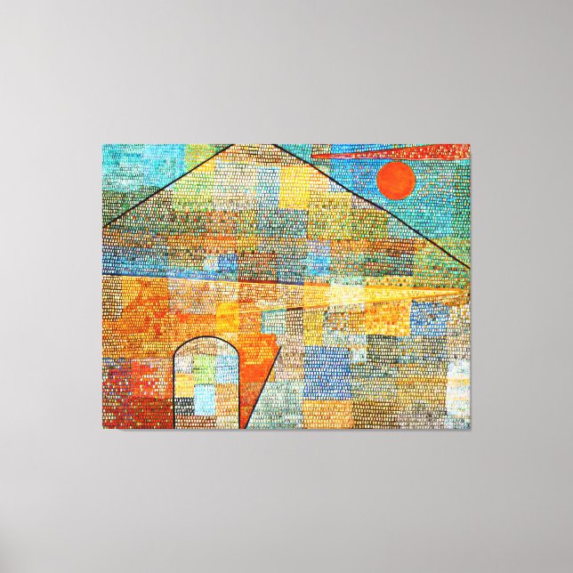 Lienzo Klee - Ad Parnassus, pintura abstracta famosa, (Anverso)