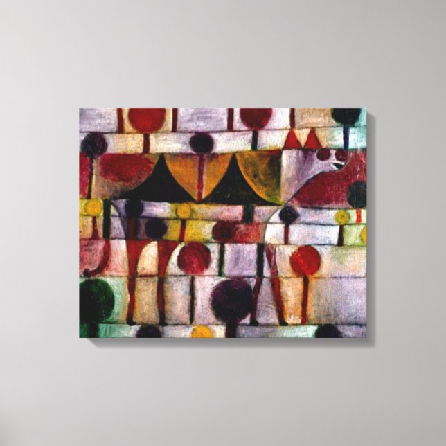Lienzo Klee - Kamel en Rhythmischer Baumlandschaft Klein (Anverso)
