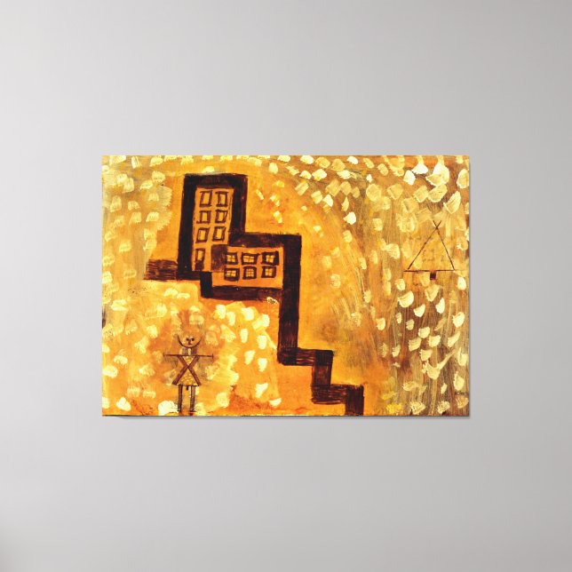 Lienzo Klee - La Casa en Alto (Anverso)