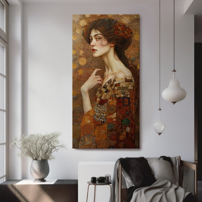 Lienzo Klimt Adele Bloch-Bauer Pintura de mosaico de oro  (Subido por el creador)