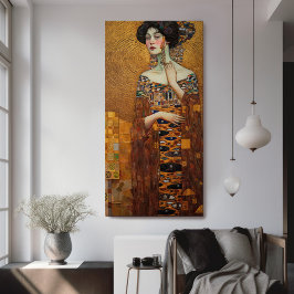 Lienzo Klimt Adele Bloch-Bauer Pintura de mosaico de oro