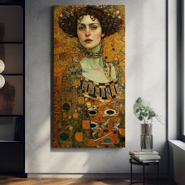 Lienzo Klimt Adele Bloch-Bauer Pintura de mosaico de oro