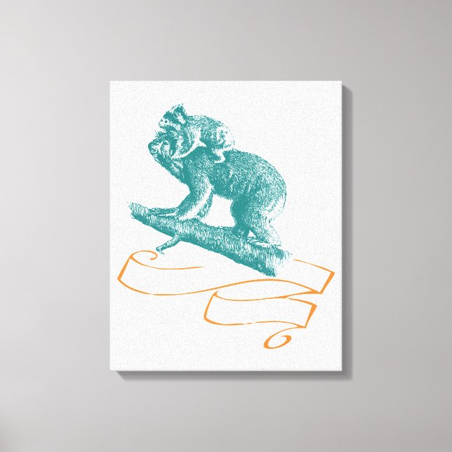 Lienzo Koala Con Bebé (Anverso)