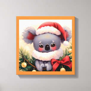 Lienzo Koala de Navidad 4
