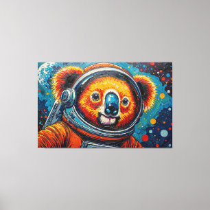 LIENZO KOALA EN EL ESPACIO