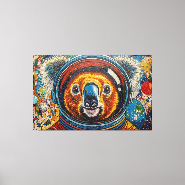 LIENZO KOALA EN EL ESPACIO-8 (Anverso)