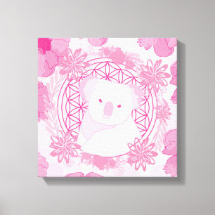 Lienzo Koala Flor de la vida