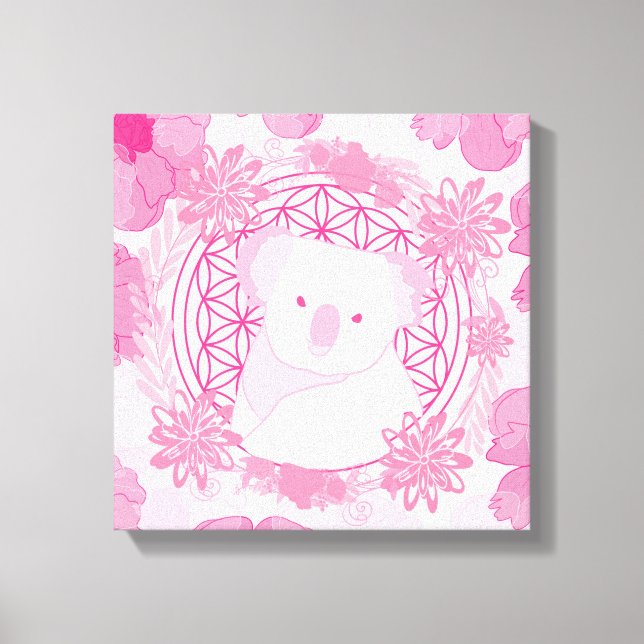 Lienzo Koala Flor de la vida (Anverso)