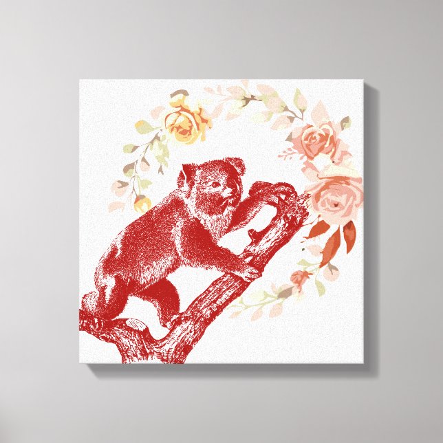 Lienzo Koala vintage (Anverso)