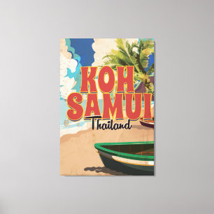 Lienzo Koh Samui, Poster de Viajes por Viaje de Tailandia