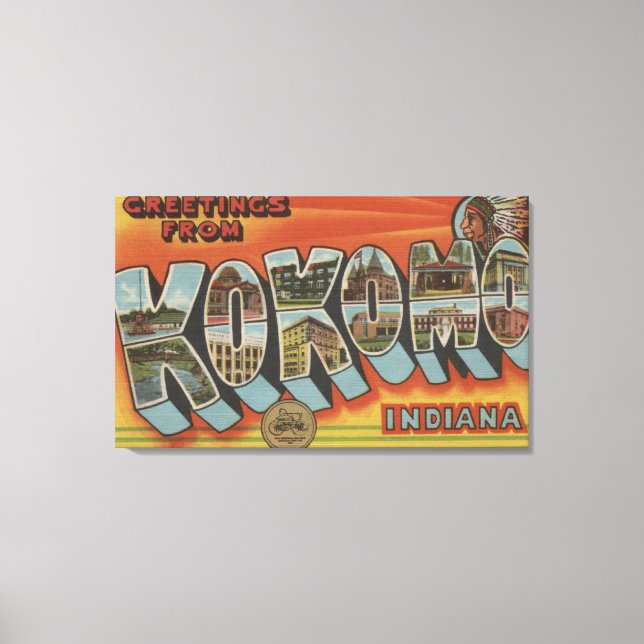 Lienzo Kokomo, Indiana - Escenas de letras grandes (Anverso)