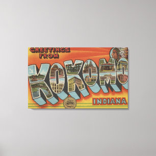 Lienzo Kokomo, Indiana - Escenas de letras grandes