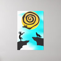 Kokopelli y Wolf del suroeste