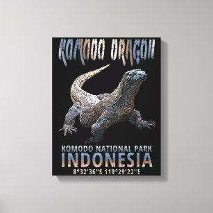 Lienzo Komodo Dragon - El mayor lagarto del mundo.