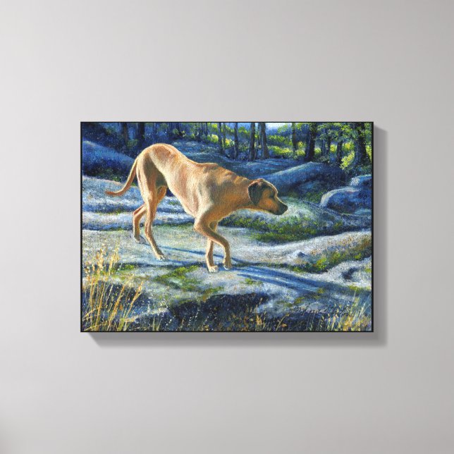 Lienzo "Kona en el camino de la granita" (Anverso)