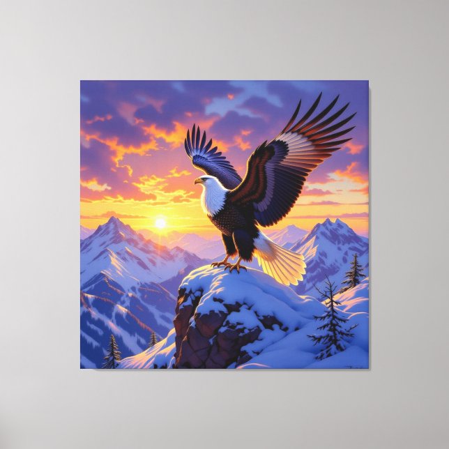 Lienzo König der Lüfte Der majestätische Weißkopfseeadler (Anverso)