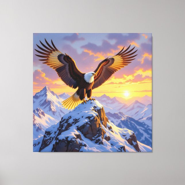 Lienzo König der Lüfte Der majestätische Weißkopfseeadler (Anverso)