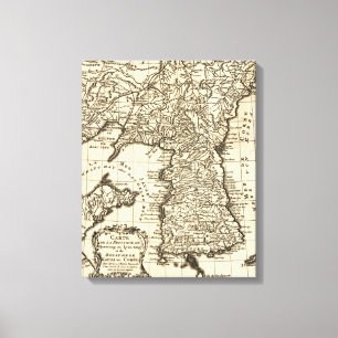 Lienzo KoreaPanoramic MapKorea