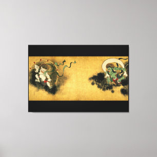 Lienzo Korin Fujin Raijin