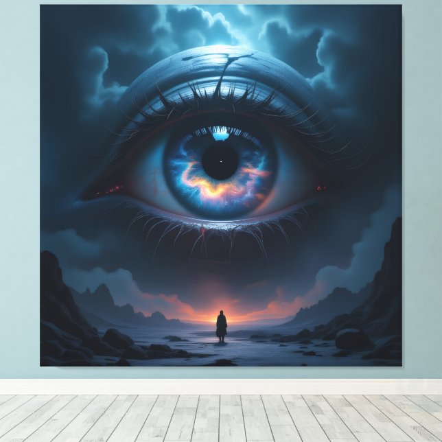 Lienzo Kosmisches Auge   (Insitu (piso de madera))