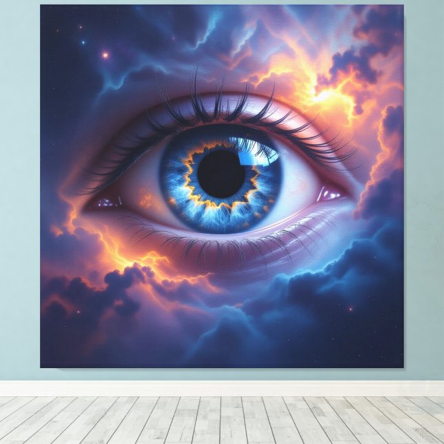 Lienzo Kosmisches Auge   (Insitu (piso de madera))