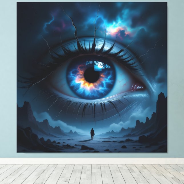 Lienzo Kosmisches Auge   (Insitu (piso de madera))
