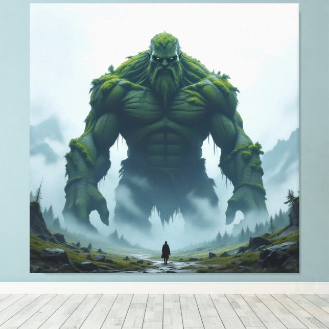 Lienzo „Kraft der Erde – Der uralte Steingigant“ (Insitu (piso de madera))