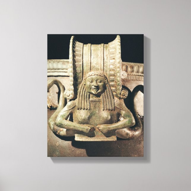 Lienzo Krater, detalle de la manija (Anverso)