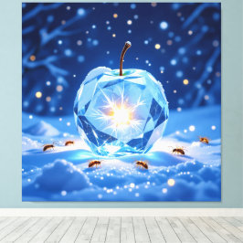 Lienzo „Kristallapfel im Glühwürmchenwinter“