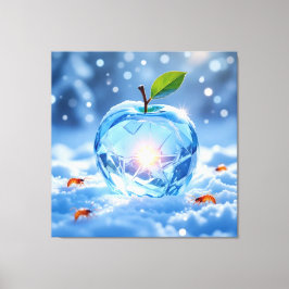 Lienzo „Kristallapfel im Glühwürmchenwinter“