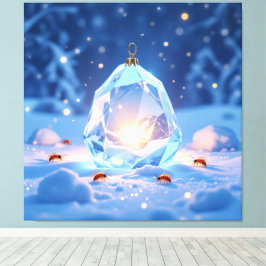 Lienzo „Kristallapfel im Glühwürmchenwinter“