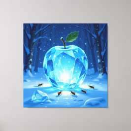Lienzo „Kristallapfel im Glühwürmchenwinter“