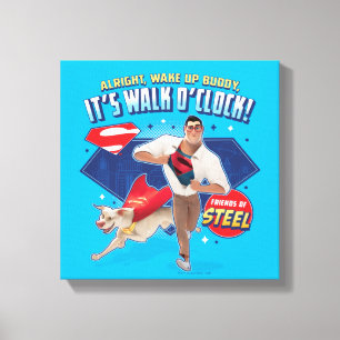 Lienzo Krypto y Superman - ¡Es Walk O'Clock!