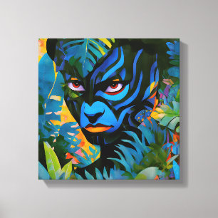 Lienzo "Kuiráya" - Hoja pintada - Mujeres En La Amazonía