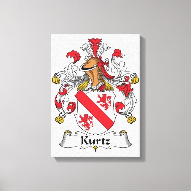 Lienzo Kurtz Family Crest (Anverso)
