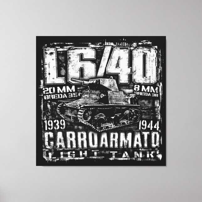 Lienzo L6/40 Italian light tank (Anverso)