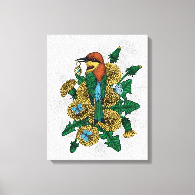 Lienzo La abeja come con el colgante dorado (Anverso)