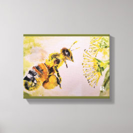 Lienzo la abeja y la flor