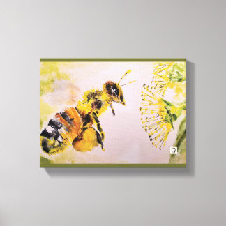 Lienzo la abeja y la flor