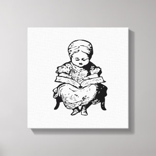 Lienzo La abuela te leyó un Ilustracion Personalizado de